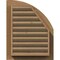 Ekena Millwork Quarter Round Top Left Functional Western Red Cedar Gable Vent w/Brick Mould Face Frame, 09"W x 18"H GVWQL09X1800SFUWR - alternate 2